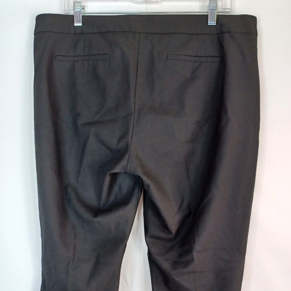 J Crew Womens Bi Stretch Wool Blend Side Stripe Trousers Black w Pockets size 14 - Picture 7 of 13